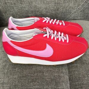 Nike Women’s LD 1000 SE Red Sneakers with Pink Swoosh